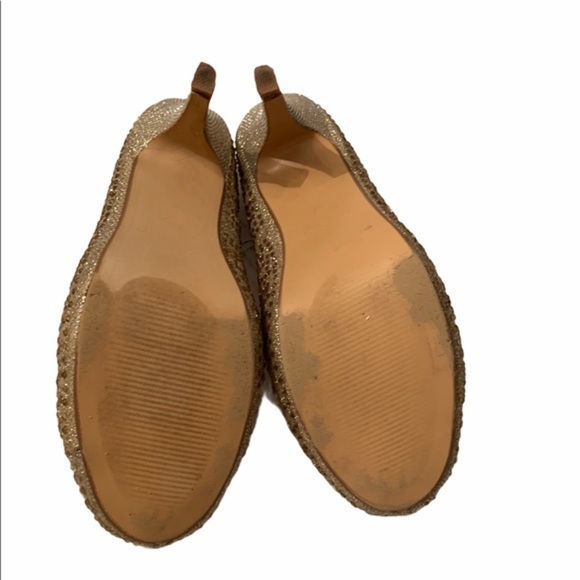 Delicacy Gold Sparkle Jewel High Heel Shoe Size 8 - Picture 8 of 8